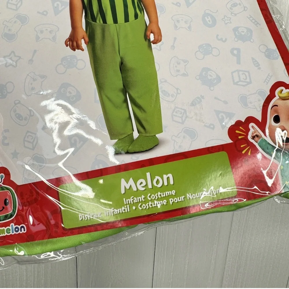 Cocomelon Baby Melon Halloween Costume Jumpsuit with Headpiece 6-12 Months